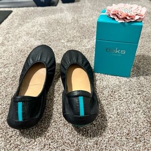 Tieks Black Flats